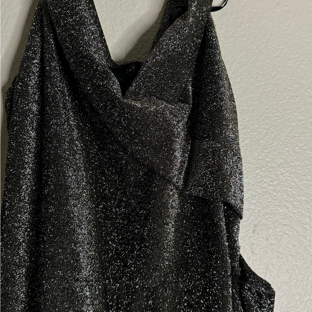 Premier Amour Black Metallic Jumpsuit – Size 14 Evening Party Wear - Picture 3 of 4